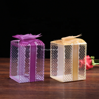Boîte à bonbons de mariage personnalisée en PET PVC transparent, laminage mat, résistante aux rayures, emballage recyclable pour les bonbons de mariage, les sushis
