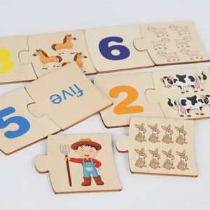 Addition Subtraction Calculation Activities Game Math Learning Self-correcting Wooden Number Puzzles with <b>Storage</b> <b>Box</b> - Product Image 4