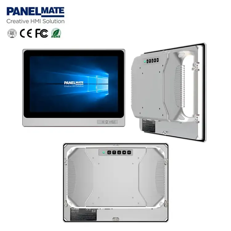 Monitor capacitivo USB VGA DVI LCD Touchscreen Industrial à prova de poeira e água