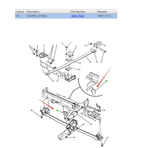 Parachoques trasero de resorte Jounce 4684756AC para Chrysler <span class=keywords><strong>Caravan</strong></span>/Voyager Chrysler Town y 04684756AC - Product Image 3