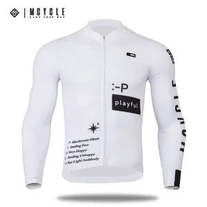 Mcycle Groothandel Sportkleding Comfortabele Fietskleding Fiets Jersey Shirt Elasticiteit Lange Mouw Heren Wielertrui