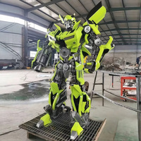 JINS Colorful Park Robot Transformers Machine Máquina de juego Premium Metal Bumblebee Escultura