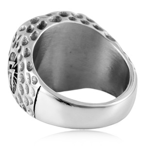 yunnique Men's Geometric <b>Titanium</b> Steel <b>Ring</b> Steel Color Vintage Viking Style Fashion Jewelry Gift - Product Image 4
