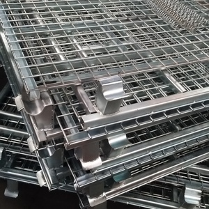 Industria saldato portatile impilamento pieghevole in metallo contenitore in acciaio per gabbia di sicurezza - Product Image 2