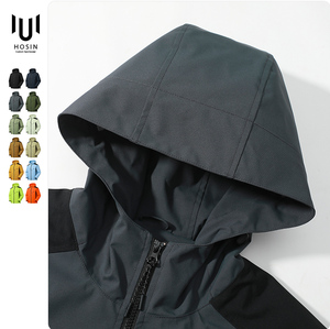 [Kích thước Châu Âu] của nam giới mùa đông một lớp giản dị ngoài trời Tùy Chỉnh Logo đội mũ trùm đầu làm việc mặc tiện ích đi bộ đường dài áo khoác không thấm nước cho nam giới - Product Image 5