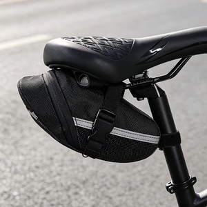 Fahrrad-Satteltasche, Regenfest, Reflektierend, Sicherheits-Fahrrad-Sattelstützen-Tasche, Hochdichte 600D-Gewebe Hecktasche, Outdoor-Fahrrad-MTB-Aufbewahrung - Product Image 1