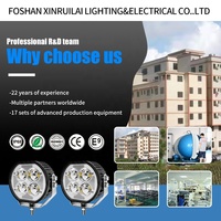 Vente flash : phare antibrouillard de 5 pouces avec trou pour phare, tout-terrain, pare-chocs avant extérieur, 4x4, feux de jour tout-terrain, feux de conduite LED antibrouillard