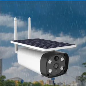 4G GPRS GSM Black Solar camera 3MP Smart home wireless ip camera with App control