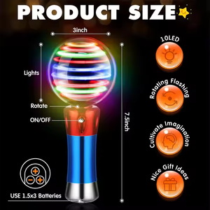 Customized Pattern LED Magic Princess Stick <strong>Light</strong> Star Ball Kids' National Day Party Spinning <strong>Toy</strong> <strong>Light</strong>-<strong>Up</strong> <strong>Wand</strong>