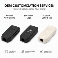Petite boîte de jonction électrique USB en plastique ABS 7,5x29x7,5mm noire IP54 personnalisable pour module électronique
