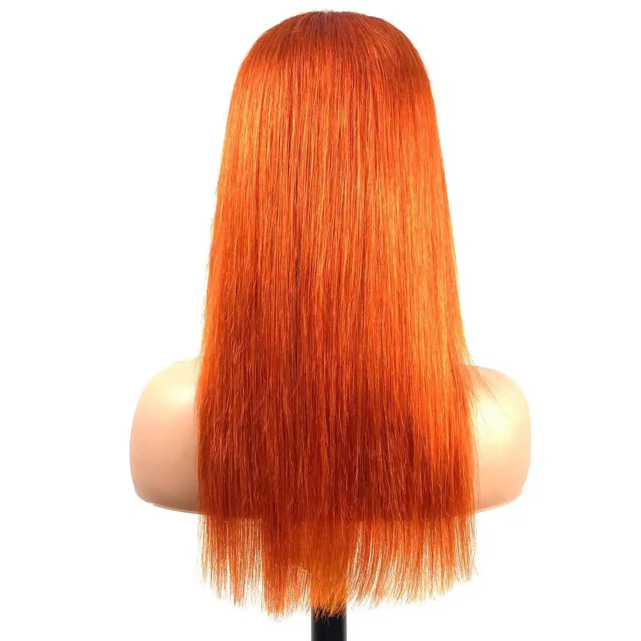 Wig rambut manusia berwarna, Wig depan renda Hd, Wig jahe oranye merah ungu rambut manusia renda depan untuk WANITA HITAM