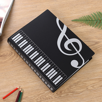 Carpeta de música A4, soporte de almacenamiento de documentos de papel, archivos de hojas en blanco, almacenamiento coral de música de bolsillo 40 80 de plástico