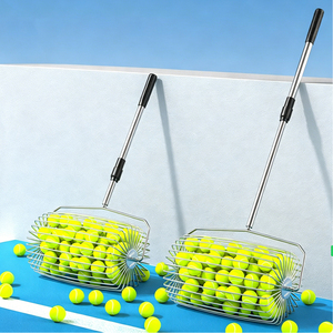 Recogedor de Pelotas Ajustable con Ruedas, de Acero Inoxidable, para Tenis, Golf y Pickleball - Product Image 1