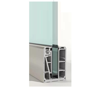 YL Balustrade en aluminium en forme de U pour balcon de villa moderne, garde-corps en verre sans cadre, système de base pour bricolage