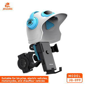 Support <span class=keywords><strong>de</strong></span> téléphone universel pour moto JQ-099 avec pare-soleil mignon en forme <span class=keywords><strong>de</strong></span> casque 360° °   Support <span class=keywords><strong>de</strong></span> guidon rotatif pour vélo et véhicule électrique - Product Image 2