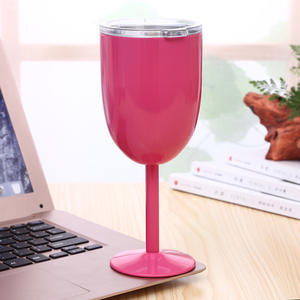 Verres à vin en acier inoxydable Gobelets à vin isolés sous vide à double paroi avec couvercle et paille <span class=keywords><strong>Amitié</strong></span>, cadeaux d'anniversaire - Product Image 3