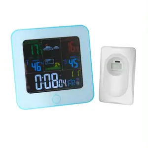 New Design Nice-looking Weather Station Indoor And Outdoor Thermometer Table Digital Alarm Desk LCD Calendar Clock