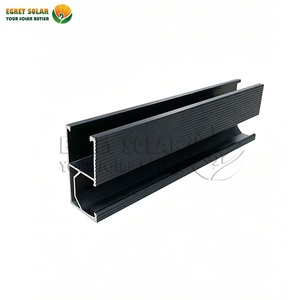 Kit de panneaux solaires Black Rail avec rail de montage en aluminium, système de <span class=keywords><strong>fixation</strong></span> pour toit métallique, système de support photovoltaïque pour panneaux solaires - Product Image 1