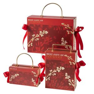 Rote Blume Schatten High-End Hochzeit Urlaub Geschenk <span class=keywords><strong>box</strong></span> Elegante Wellpappe Ordner Set mit verschwinden den Druck Handhabung - Product Image 5