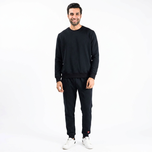 Men's Crew Neck Knitted Sweatshirts Solid Color Long Sleeve <b>Jumper</b> Spring Fall Fashion Ribbed Oversized Hoodies Sweatshirts - Product Image 1