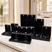 Boîte à bijoux LED de luxe, vente en gros en petites quantités, boîtes à bijoux LED pour la vente au détail, emballage de diamants, boîte à bijoux LED