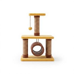 Amistar 'Chocolate Dessert' Premium High Quality 3-<b>Level</b> Eco-Friendly Cat Tree with 95cm Height for Cats Kittens All Breeds Ages - Product Image 1