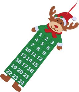 <span class=keywords><strong>Calendario</strong></span> de Adviento Navideño Creativo de Tela No Tejida con Diseño de Muñeco de Nieve y Reno para Decoración del Hogar - Product Image 2