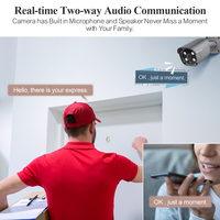 Kamera Bullet Jaringan Techage 5MP IP Outdoor Poe Kit Audio Dua Arah Rumah 36Ch Nvr Kit Sistem CCTV Kamera Keamanan 5MP