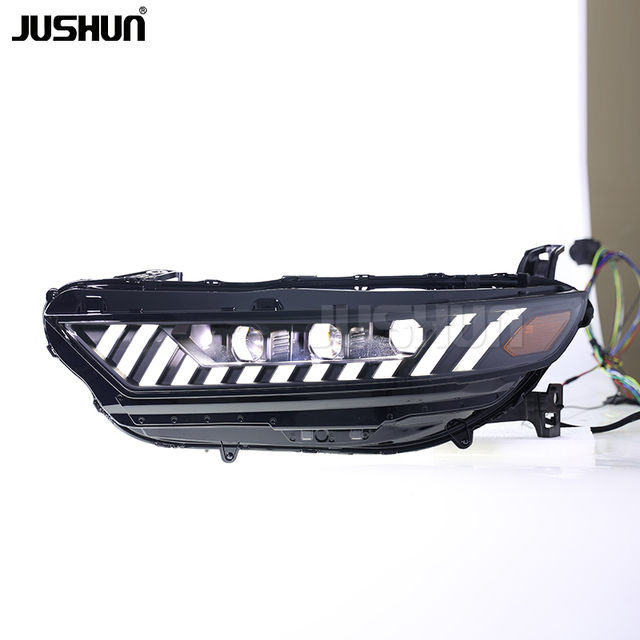 JUSHUN Headlight Assembly for Honda Accord 11th Generation 2023-2025 Modified Audi Style LED Lens Flow Conversion