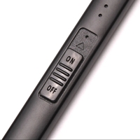Briquet de cuisine portable, rechargeable, alimenté par USB, écologique, à plasma, sans flamme, coupe-vent, avec poignée allongée pour cuisinière
