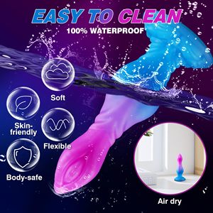 Nouveau gode en silicone, pénis animal, <span class=keywords><strong>bite</strong></span> de <span class=keywords><strong>chien</strong></span>, gode lumineux, perles anales, masturbation féminine, jouets pour adultes, homme/femme - Product Image 3
