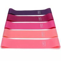 Kit d'entraînement de fitness à domicile : Équipement de gym, bandes de résistance élastiques en tissu, ballon de yoga et anneau de Pilates