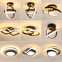Meilleure vente Escalier moderne Décoration de la maison Couloir Allée Couloir LED Petit plafond Lampe noire Vestiaire Hall d'entrée Allée lumineuse
