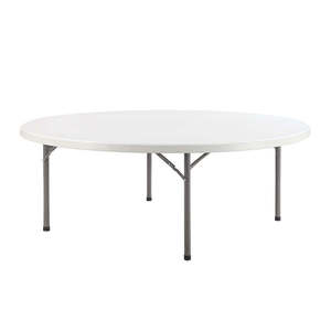 Mesas Plegables Redondas de Plástico Blanco para Eventos de Boda, Uso en Exteriores, Hoteles y Restaurantes, Ecológicas y Duraderas, Venta al Por Mayor del Fabricante - Product Image 2