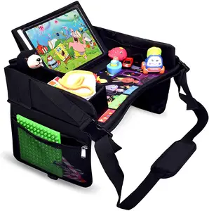 Custom Outdoor Activity Toddler Boys Girls Toy Storage Organizer Car Seats Foldable Table Drawing Seat Lap Desk Kids Travel Tray