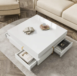 <span class=keywords><strong>Table</strong></span> basse d'adaptation multi-scènes <span class=keywords><strong>Table</strong></span> centrale de salon au design délicat avec surface très brillante - Product Image 3