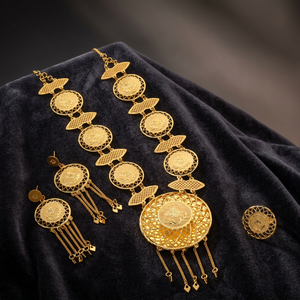 Gold Plated Women's Wedding Jewelry <b>Long</b> <b>Necklaces</b> Elegant Chapado En Oro Oro Laminado Orthodox Style Fashionable Copper Brass - Product Image 2