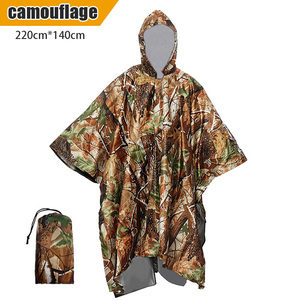 Đa Chức Năng 3-Trong-1 Áo Mưa Không Thấm Nước Mưa Cho Áo Khoác Poncho Ngoài Trời Đi Bộ Đường Dài Du Lịch Tái Sử Dụng Mưa Bìa Mái Hiên Lều Mat - Product Image 2