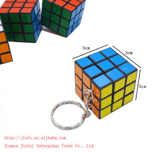 3cm nhựa ABS mini 3x3x3 ma thuật Cube vòng chìa khóa Câu Đố dán <span class=keywords><strong>Keychain</strong></span> quà tặng trẻ em học tập trò chơi bé giáo dục Iq đồ chơi - Product Image 4