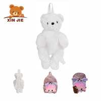 Porte-clés en fourrure d'animal Porte-clés personnalisable en peluche d'animal Porte-clés en peluche d'ours avec OEM ODM