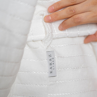 Peignoir Bouclette Coupée Unisexe Grande Taille 100 % Coton Doux et Respirant avec Logo Personnalisé, Peignoir d'Hôtel Blanc d'Hiver pour Hommes et Femmes