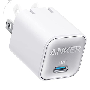 Adaptador de cargador <span class=keywords><strong>Anker</strong></span> USB C GaN <span class=keywords><strong>30W</strong></span> 511 <span class=keywords><strong>Anker</strong></span> <span class=keywords><strong>Nano</strong></span> 3 PIQ 3,0 Cargador rápido plegable PPS para iPhone - Product Image 1