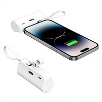 Cargador Portátil Compacto Mini Power Bank de 5000mAh con Diseño de Cápsula, Pantalla LED Digital y Ligero
