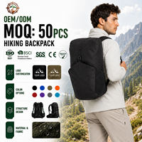 Sac à dos de camping imperméable à châssis interne 36L, capacité personnalisable, sac de randonnée durable avec dos rembourré