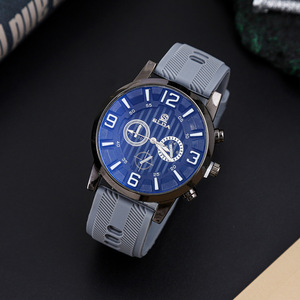 Montre décontractée pour homme, montre à quartz tendance, montre-bracelet à bracelet en silicone élégante et polyvalente - Product Image 2