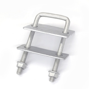 Placa de presión fotovoltaica galvanizada en caliente de acero Q235 con doble orificio para sistema de montaje solar - Product Image 1