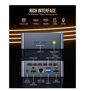 Mini <span class=keywords><strong>PC</strong></span> GMKtec M3 Plus Intel I9-12900HK con Windows 11, 2x DDR5 3200Mhz, PCIe 3.0, SSD NVMe, WIFI6, BT5.2, Pantalla Triple para Juegos - Product Image 5
