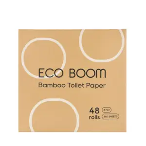 ECO BOOM di bambù biodegradabile sciacquabile organico 4 strati 3 strati morbido creatore partner rotolo di carta igienica