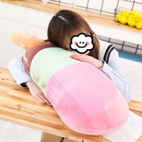 Coussin créatif 3D en forme de crème glacée, jouet en peluche, cône de gâteau, alimentaire, super doux, pour anniversaire, oreiller de tête de lit
