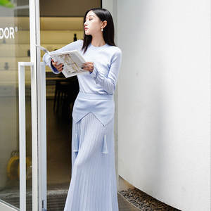 Suéter de Punto Coreano al por Mayor para Mujer, Top de Manga Larga con Cuello Redondo, Ropa de Invierno para Dama, Jersey de Punto - Product Image 6